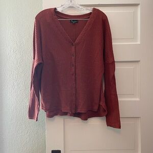 Rachel Rust Red Knit Top